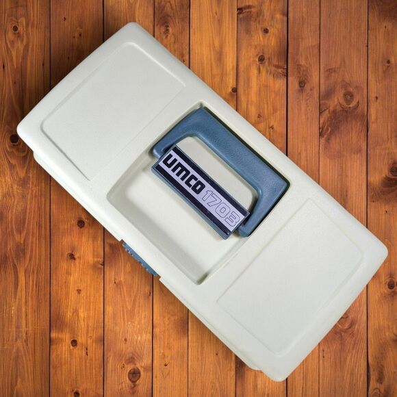 Vintage UMCO 1703 Guide’s Choice Tackle Box 3-Tray Hard Shell 16.5” Large Green - Picture 3 of 12